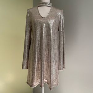 Silver Metallic Dress